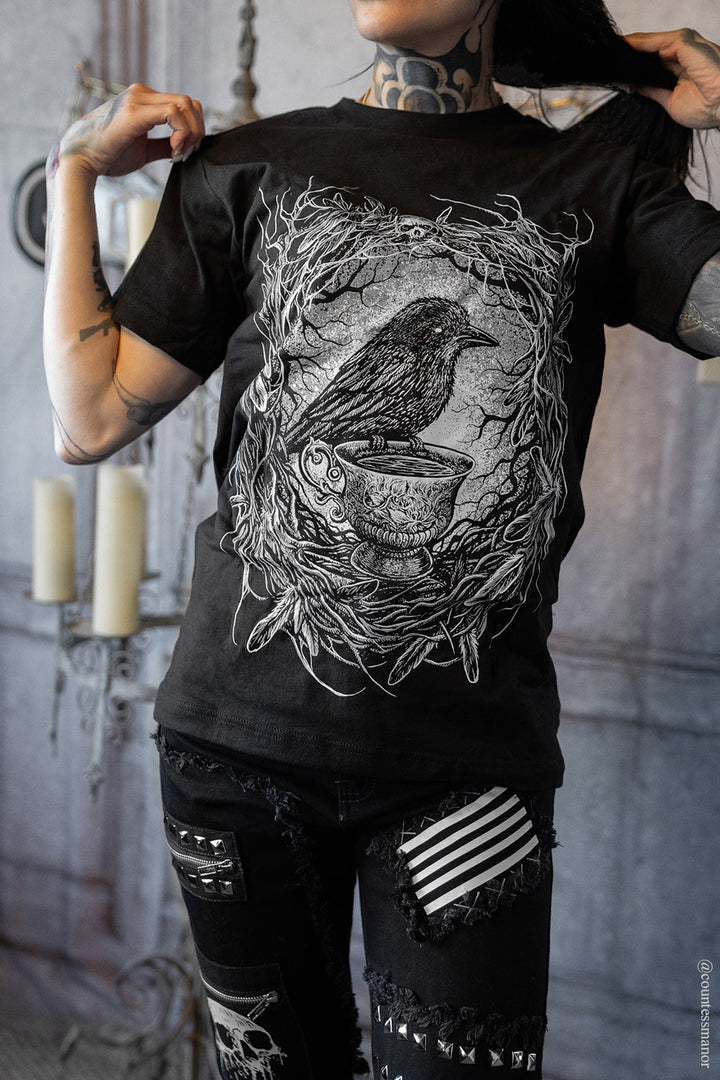 gothic raven t-shirt