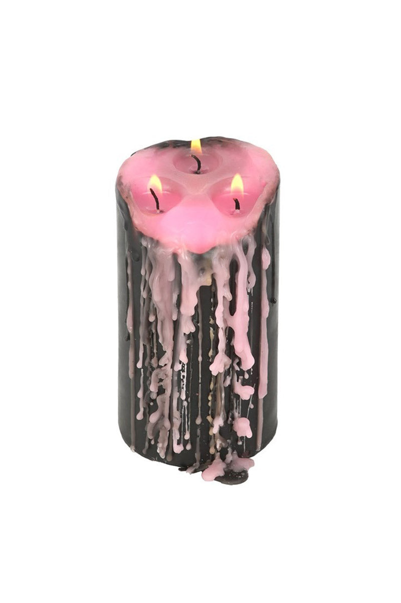 6" Pink Vampire Tears Pillar Candle