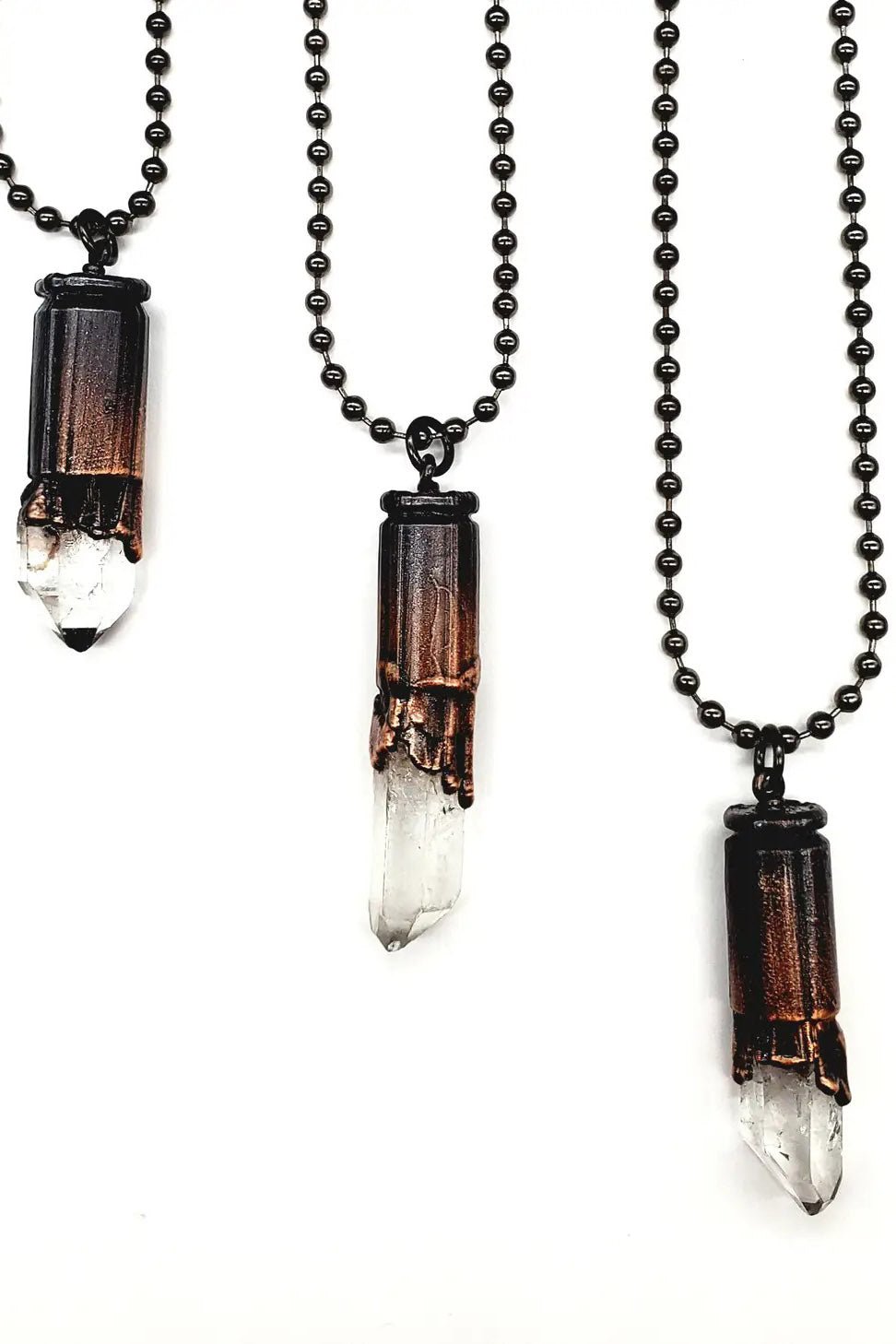 Crystal Bullet Casing Necklace