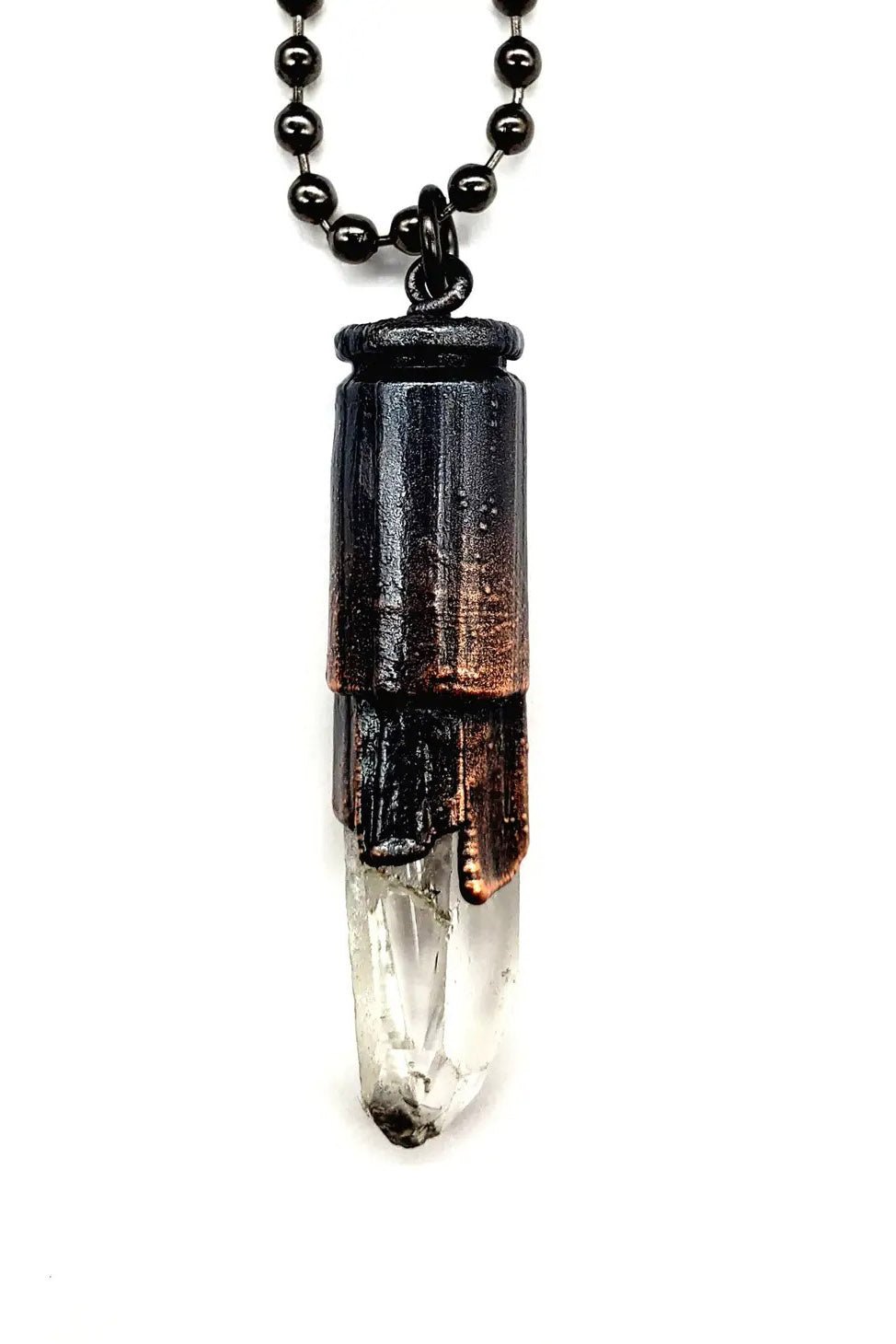 Crystal Bullet Casing Necklace - jewelry - VampireFreaks - MergingMetals