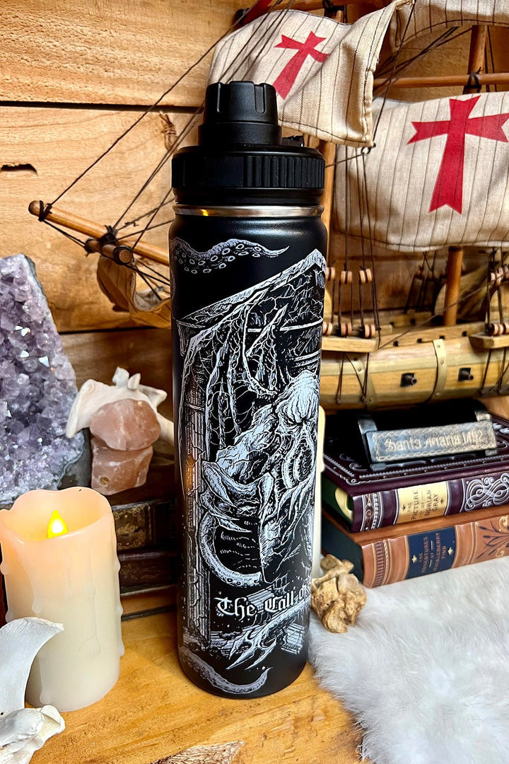 Cthulhu 24 Oz Water Bottle Tumbler - housewares - VampireFreaks - VampireFreaks