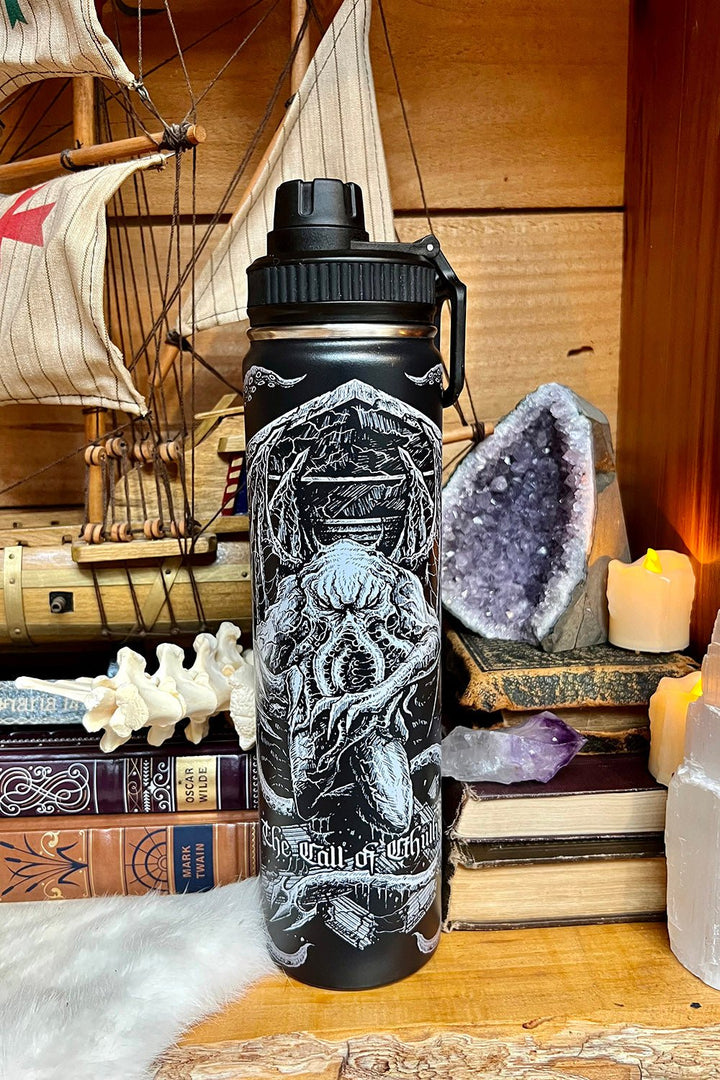 Cthulhu 24 Oz Water Bottle Tumbler - housewares - VampireFreaks - VampireFreaks