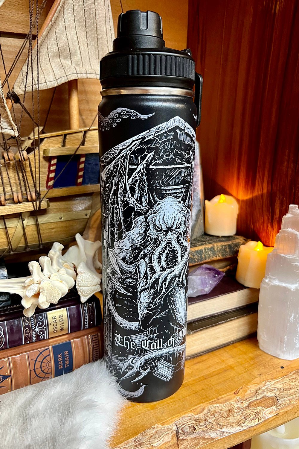 Cthulhu 24 Oz Water Bottle Tumbler - housewares - VampireFreaks - VampireFreaks