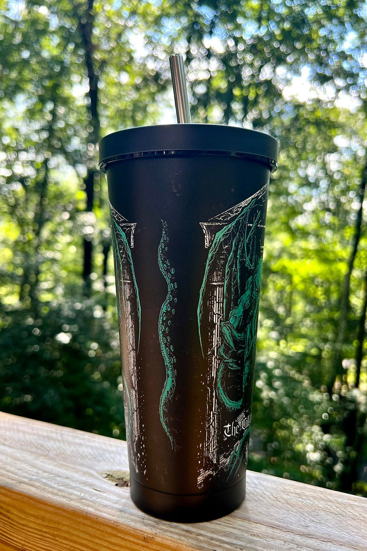 Cthulhu Cold Brew Tumbler with Straw - housewares - VampireFreaks - VampireFreaks