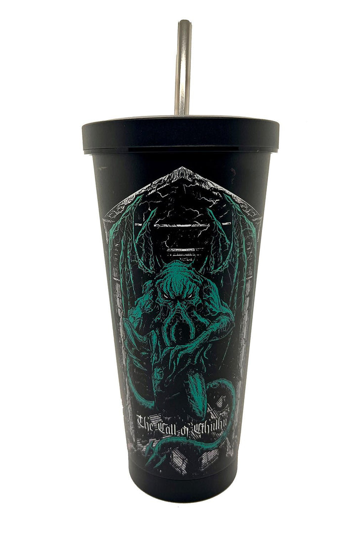 Cthulhu Cold Brew Tumbler with Straw - housewares - VampireFreaks - VampireFreaks