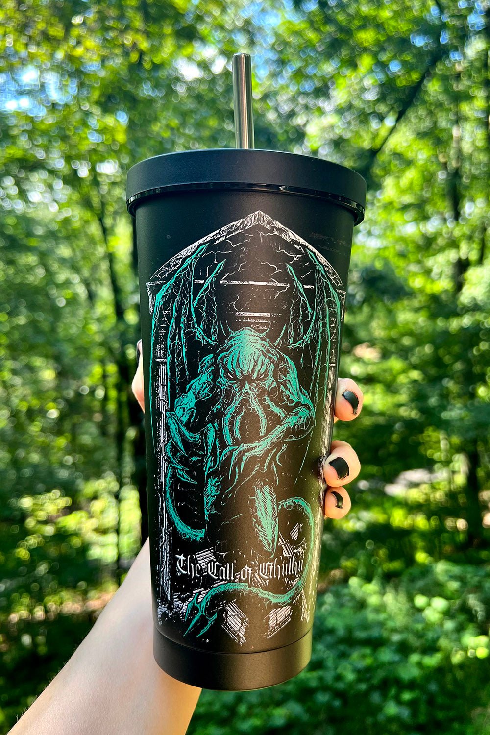 Cthulhu Cold Brew Tumbler with Straw - housewares - VampireFreaks - VampireFreaks