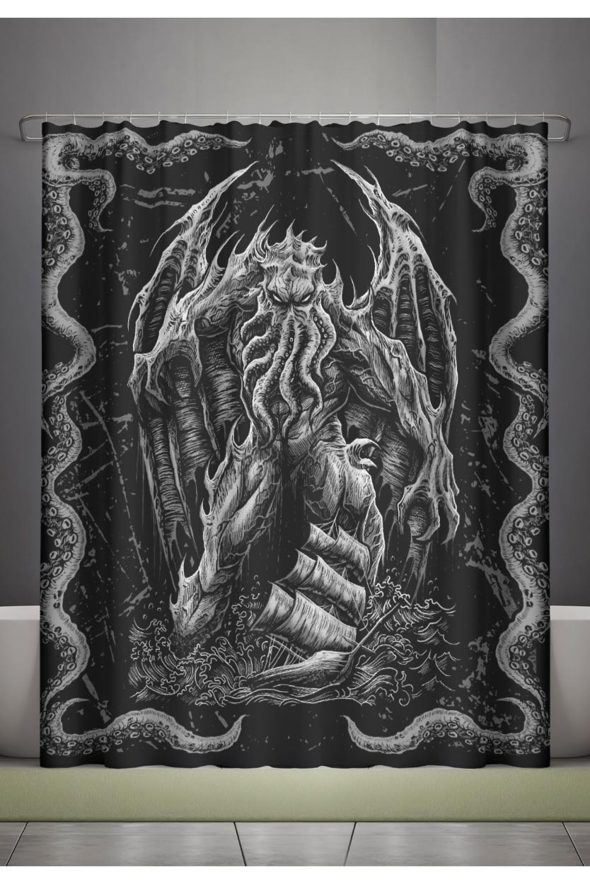 horror monster Cthulhu shower curtain