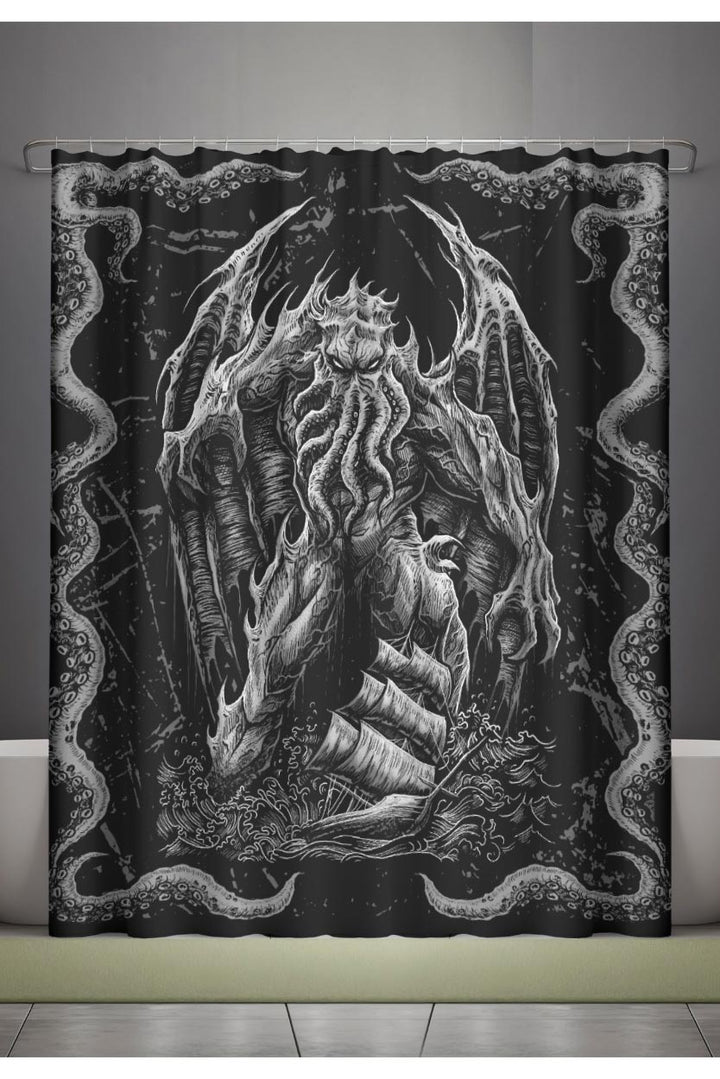 horror monster Cthulhu shower curtain