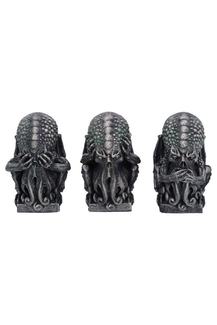 Cthulhu See Hear Speak No Evil Statue Set