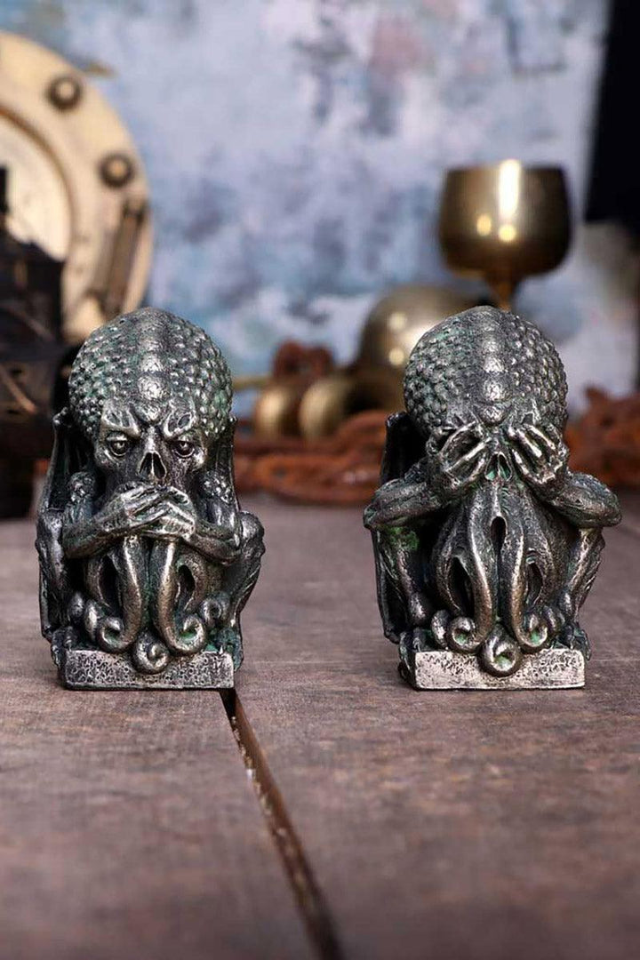 Cthulhu See Hear Speak No Evil Statue Set - toys - VampireFreaks - Pacific Giftware