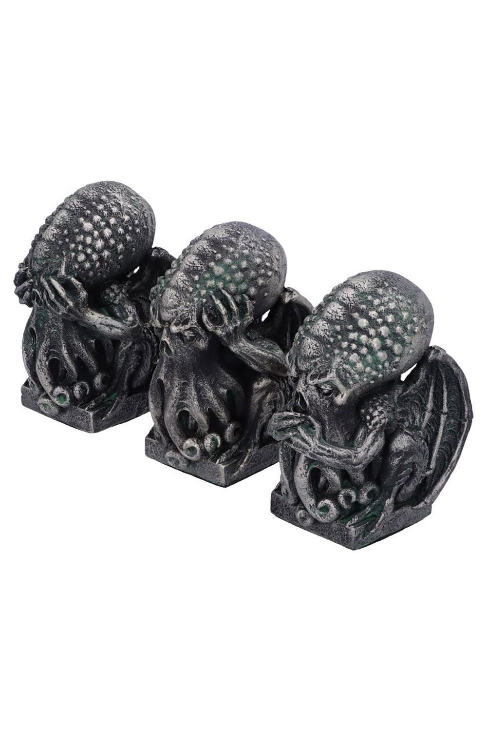 Cthulhu See Hear Speak No Evil Statue Set - toys - VampireFreaks - Pacific Giftware