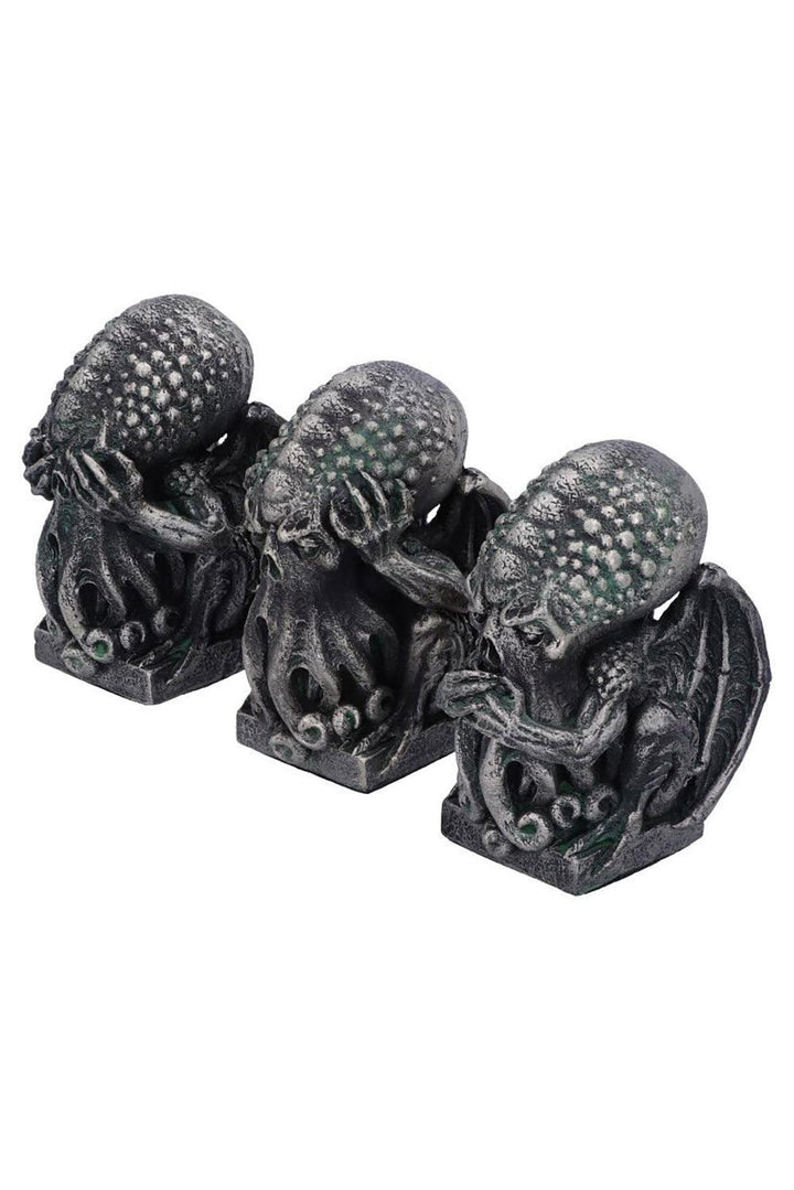 Cthulhu See Hear Speak No Evil Statue Set - toys - VampireFreaks - Pacific Giftware