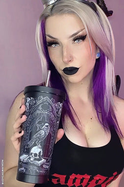 Quoth the Raven Cold Brew Tumbler with Straw