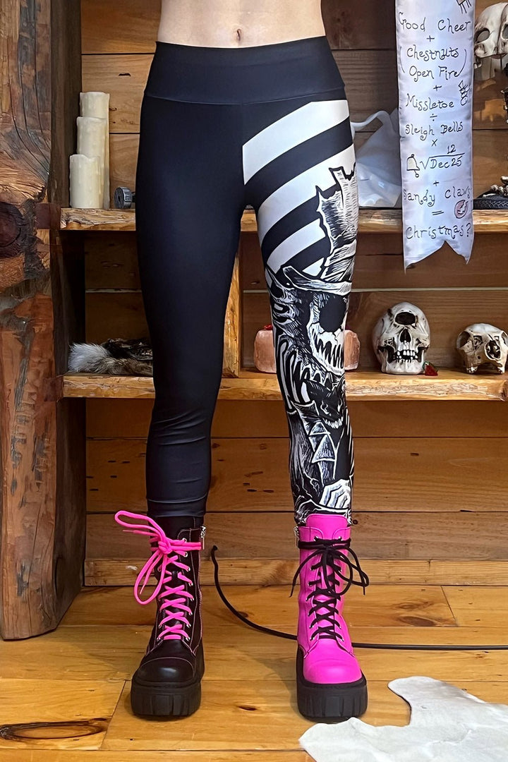 Curiouser & Curiouser Mad Hatter Leggings - womens bottoms - VampireFreaks - VampireFreaks