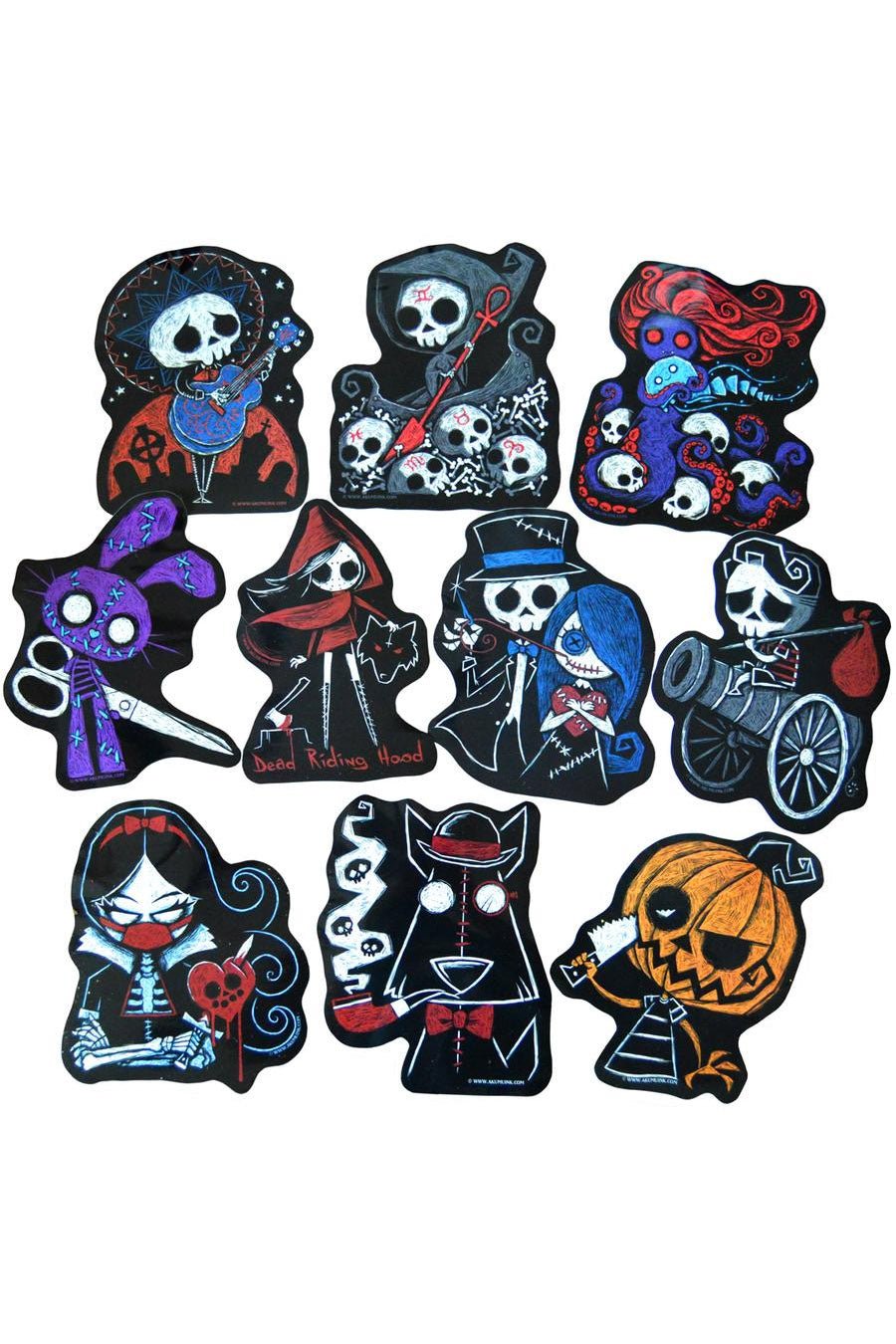 Cursed & Unloved Sticker Pack - stationery - VampireFreaks - Akumu Ink