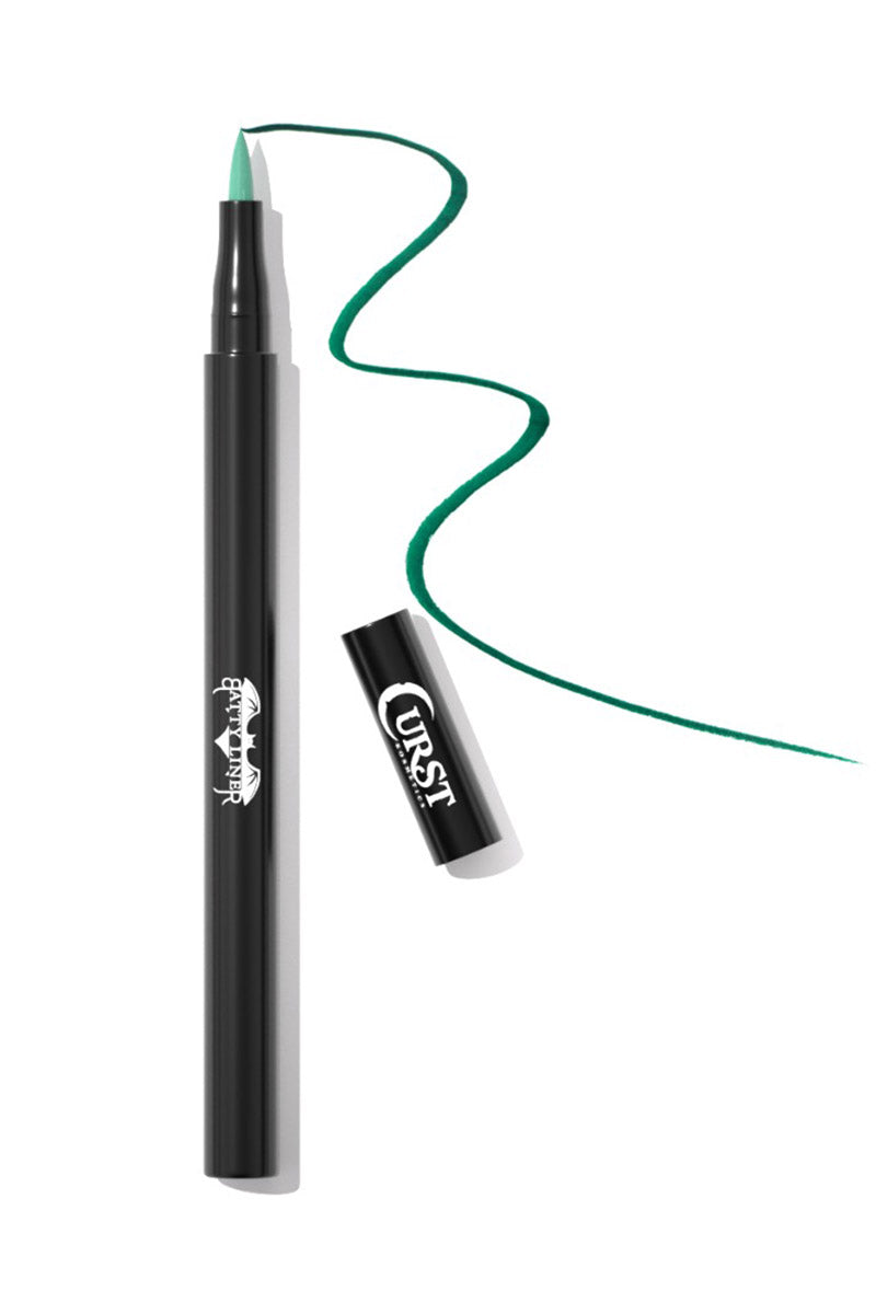 gothic dark green eyeliner