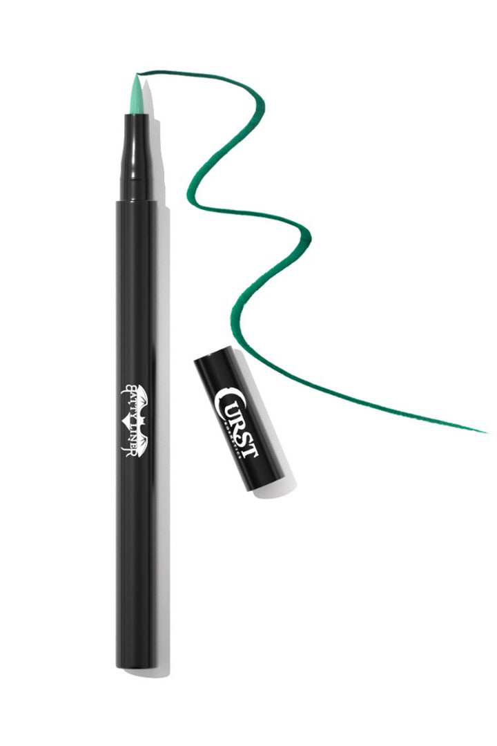 gothic dark green eyeliner