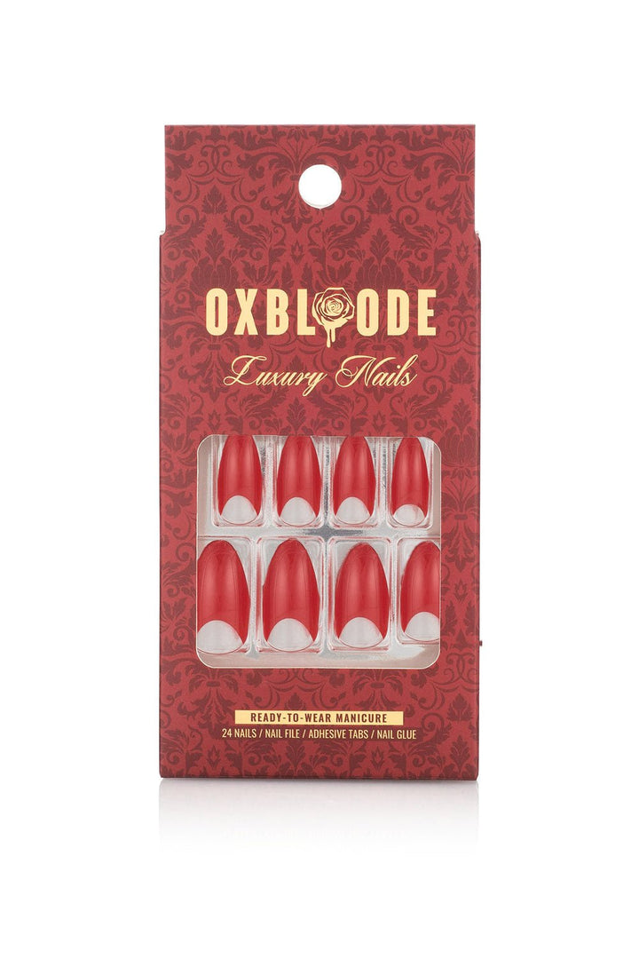 Cusp Press On Nails - cosmetics - VampireFreaks - Oxbloode