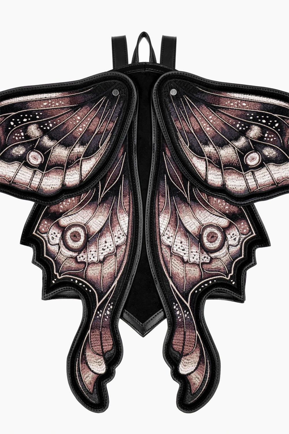 Occult moth bag with moveable wings
