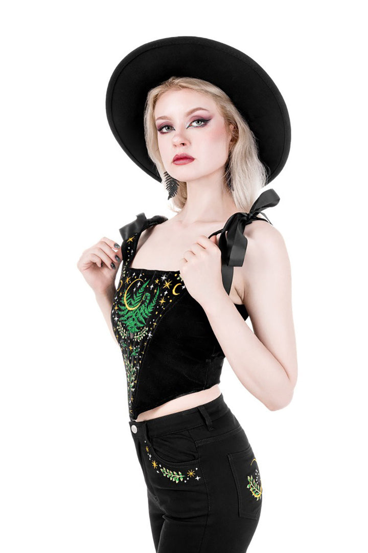 dark cottagecore corset