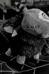 creepy cute gothic black lamb plush toy 