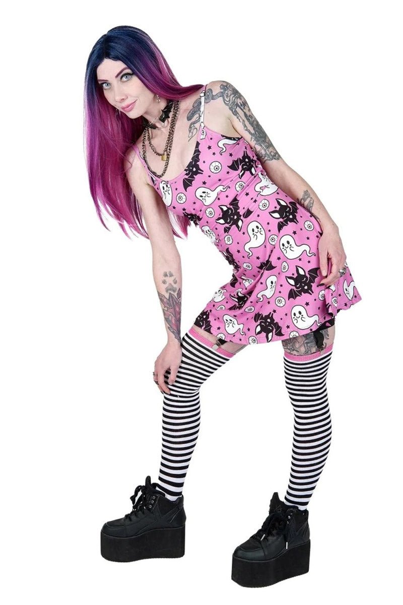 Cute Ghost and Bat Skater Dress - dresses - VampireFreaks - Too Fast