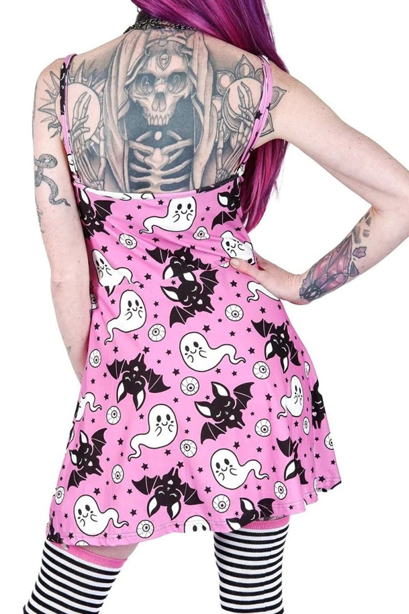 Cute Ghost and Bat Skater Dress - dresses - VampireFreaks - Too Fast