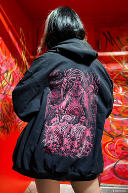 Plague Doctor Cathedral Hoodie [WINE] [Zipper or Pullover]