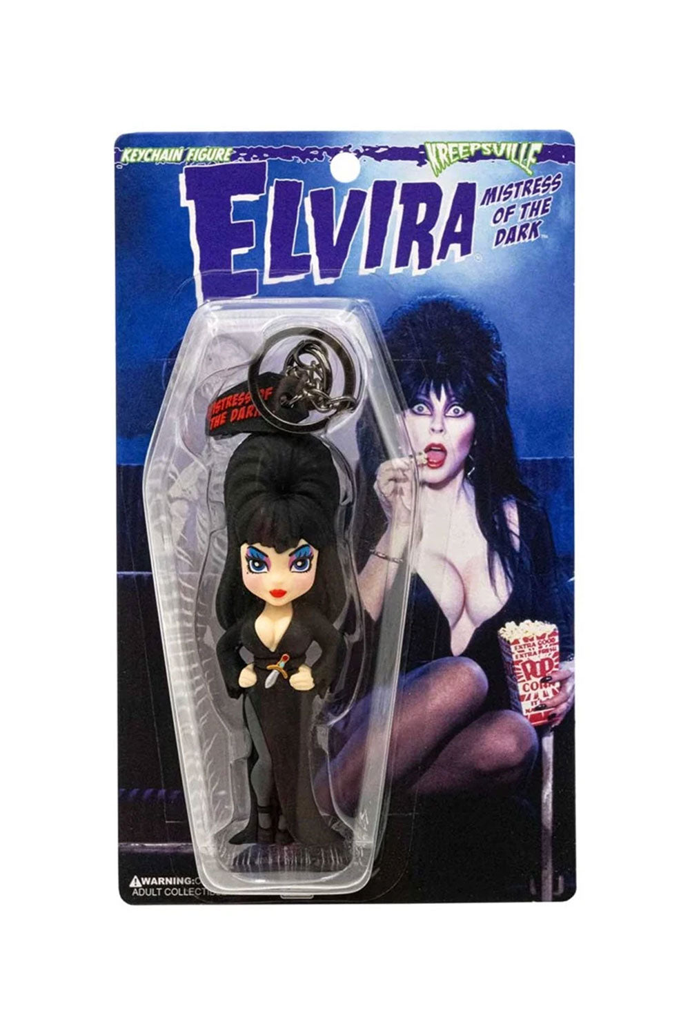 Rockabilly goth fashion Elvira keychain accessory