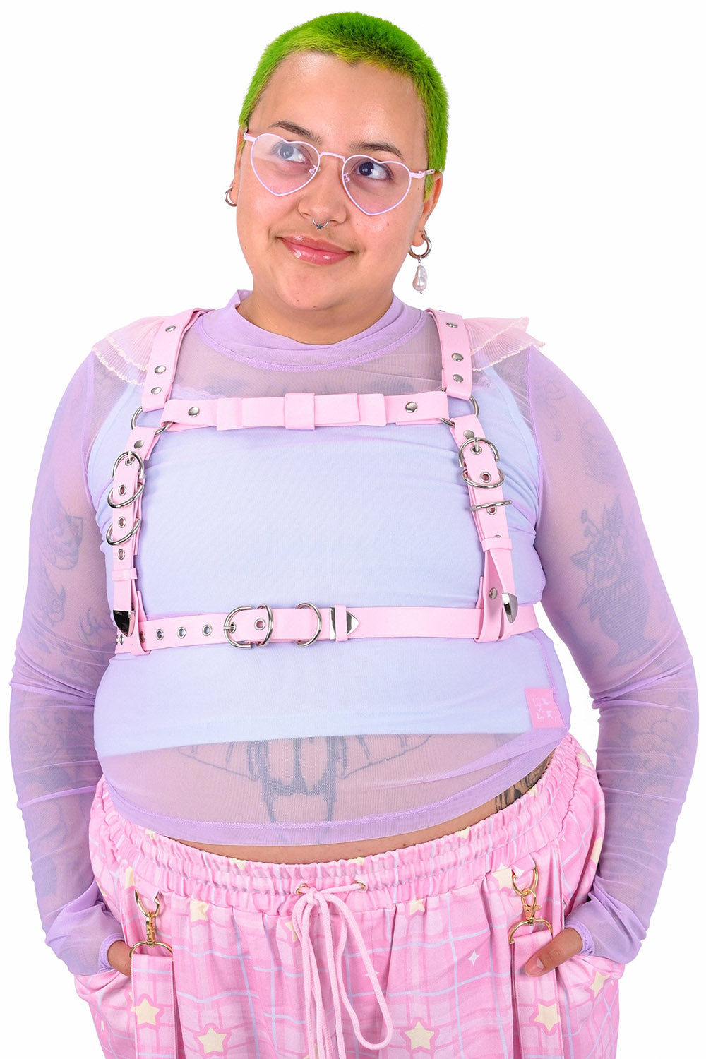 plus size emo harness belt