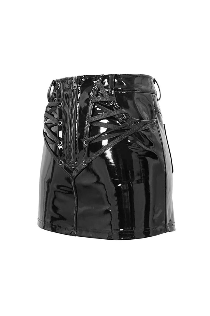 Starlight Leather Mini Skirt