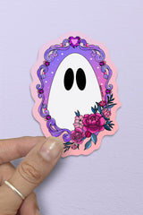 rose frame creepy cute ghost sticker