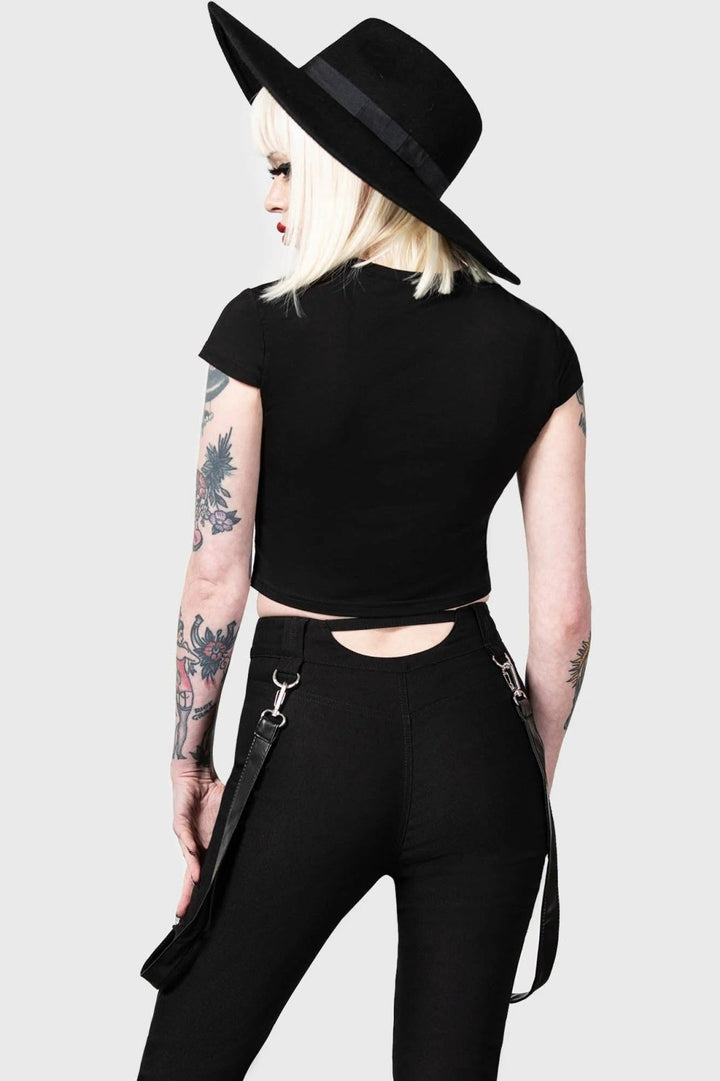 Cutout Bondage Trousers - womens bottoms - VampireFreaks - Killstar