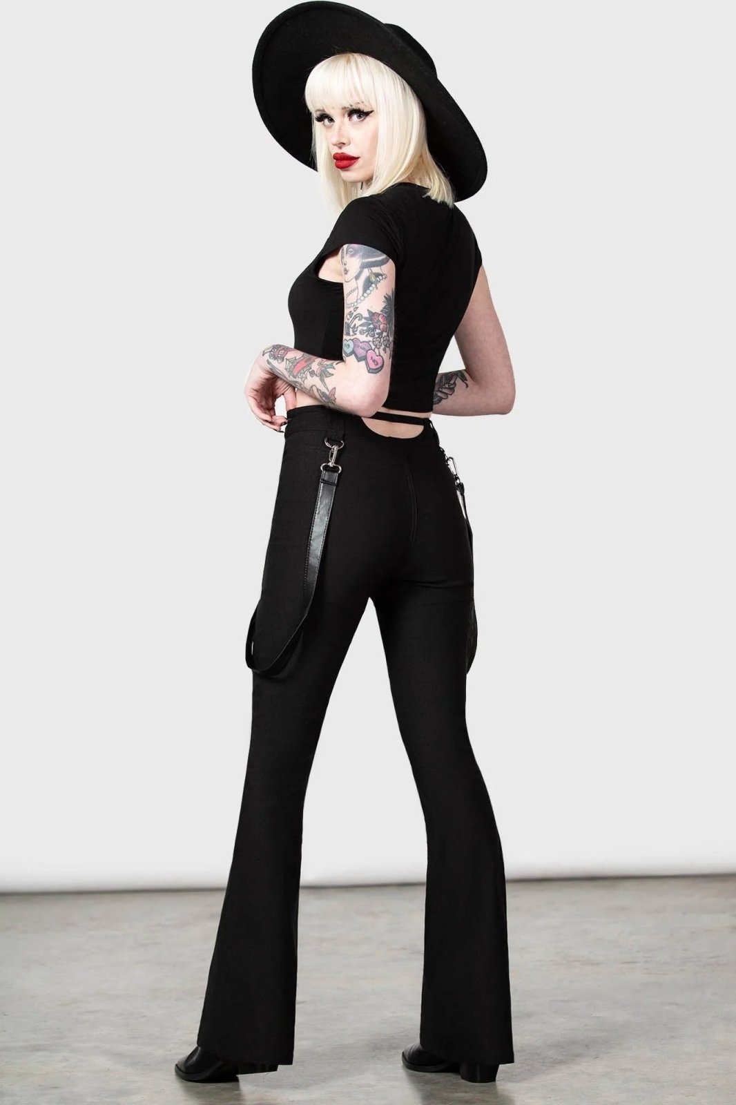 Cutout Bondage Trousers - womens bottoms - VampireFreaks - Killstar