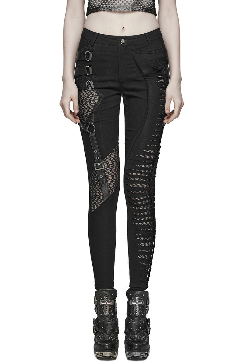 womens scene girl cut-out skinny jeans 