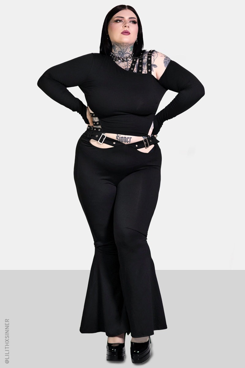 flared gothic pants by forest ink