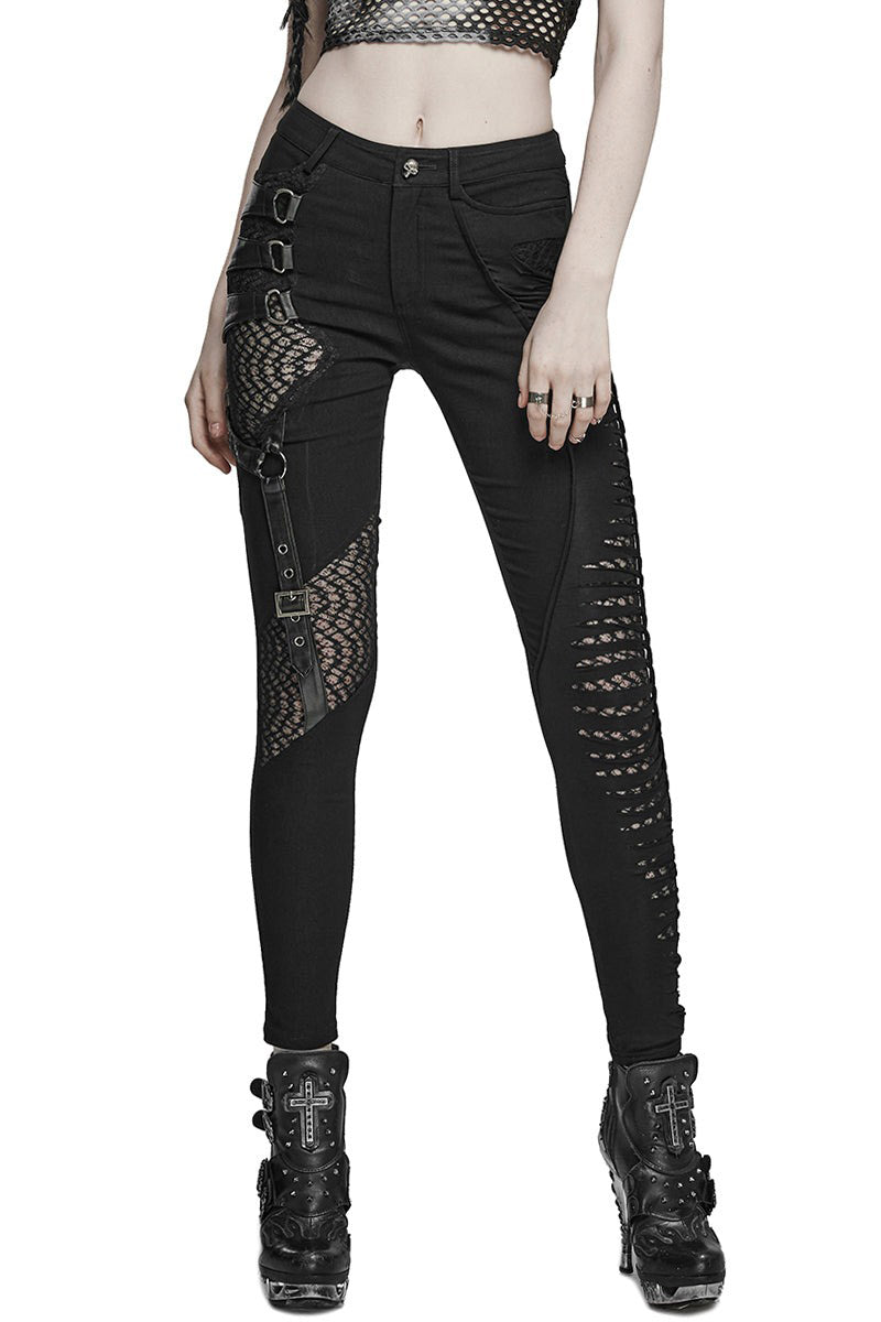 womens cut-out skinny jeans 