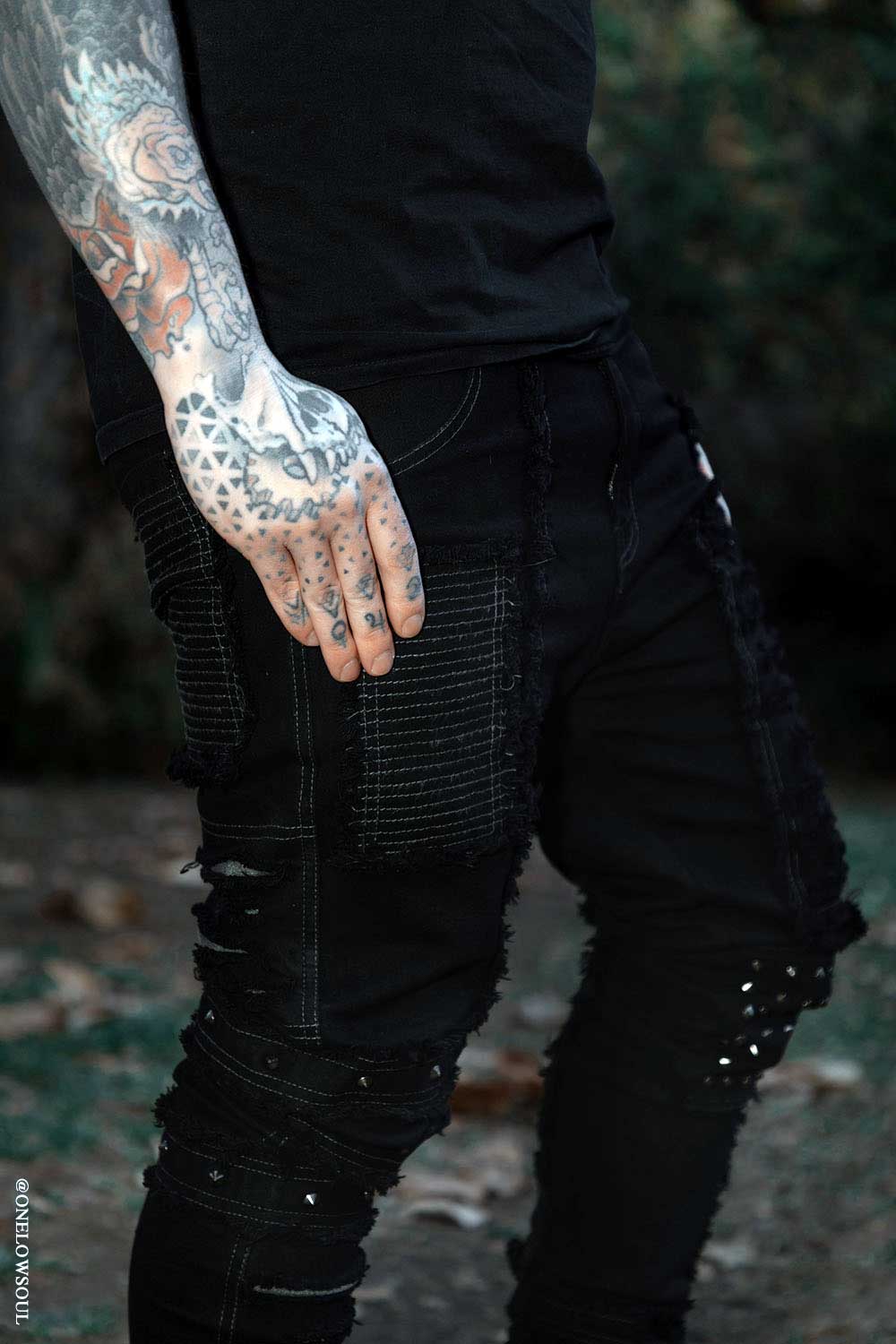 mens grunge goth jeans