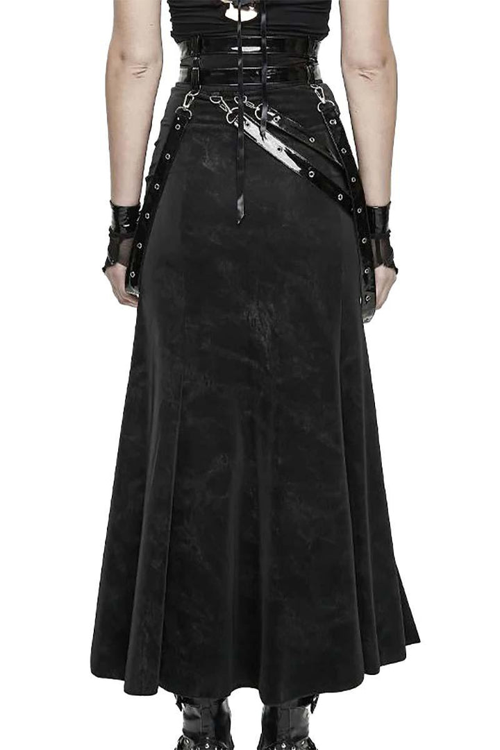 Cyberdoll Japanese Goth Slit Skirt - skirts - VampireFreaks - Devil Fashion