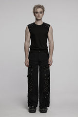 mens gothic shirt with faux armor made of rubber