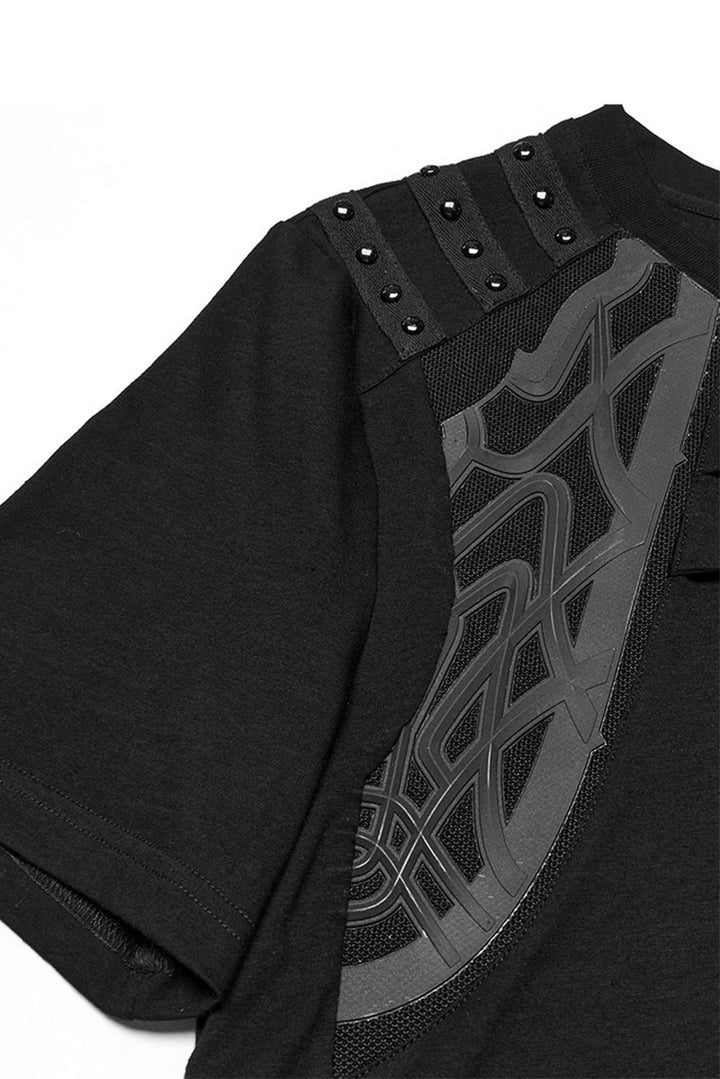 mens rubber armor moto shirt