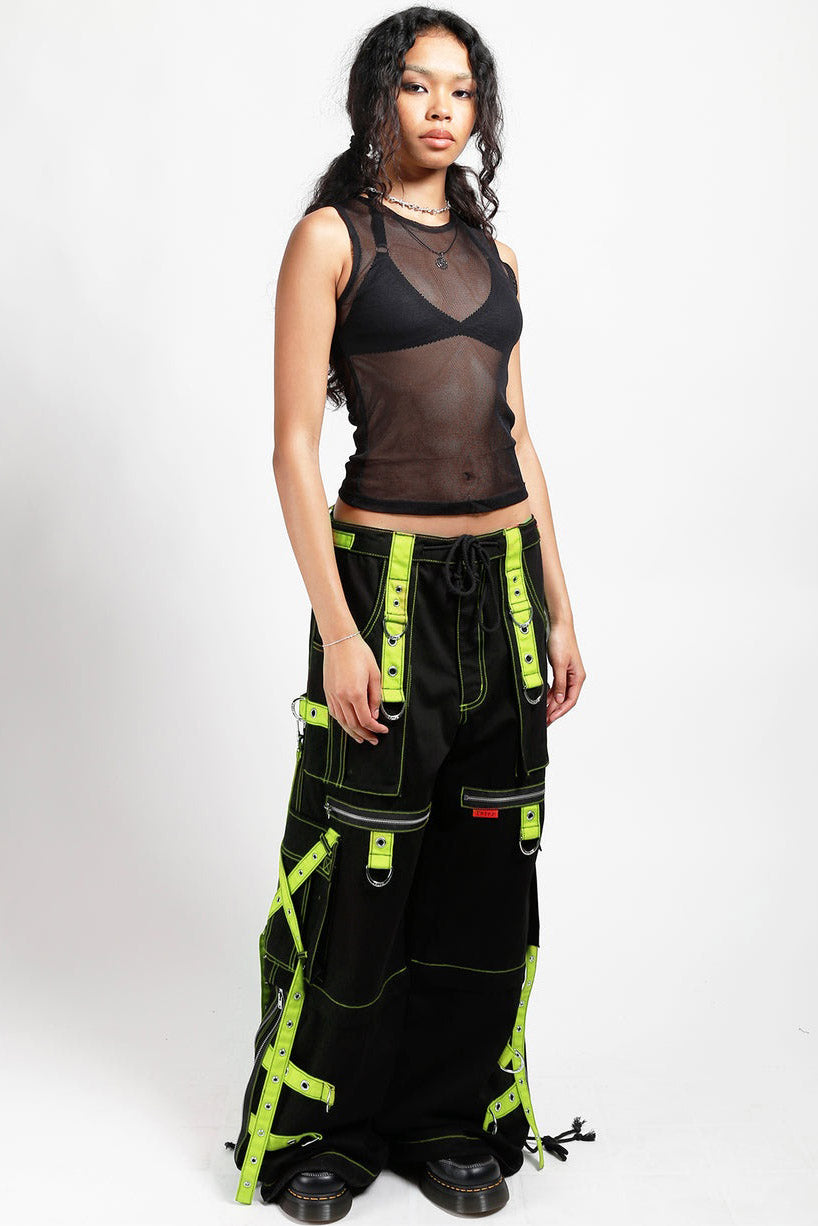tripp NYC cybergoth pants with straps and zippers