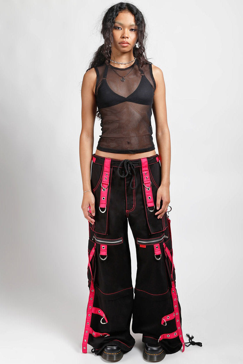 cyber goth got pink and black rave pants by tripp nyc