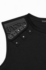mens techwear studded t-shirt