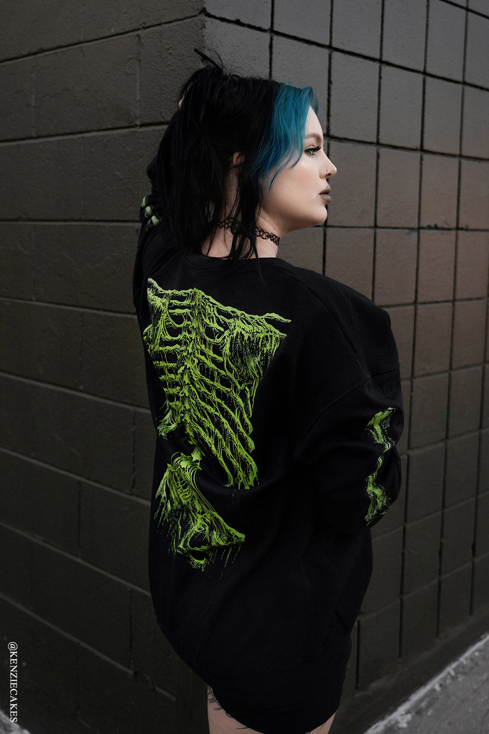 gothic skeleton ribcage sweater