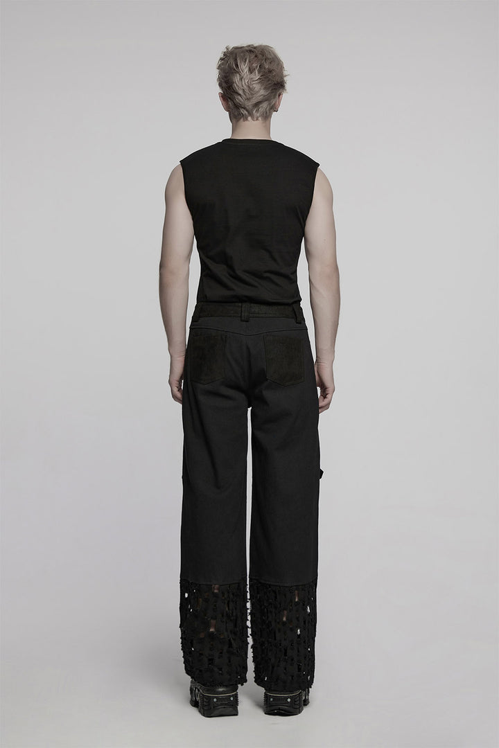 mens techwear t-shirt with studs