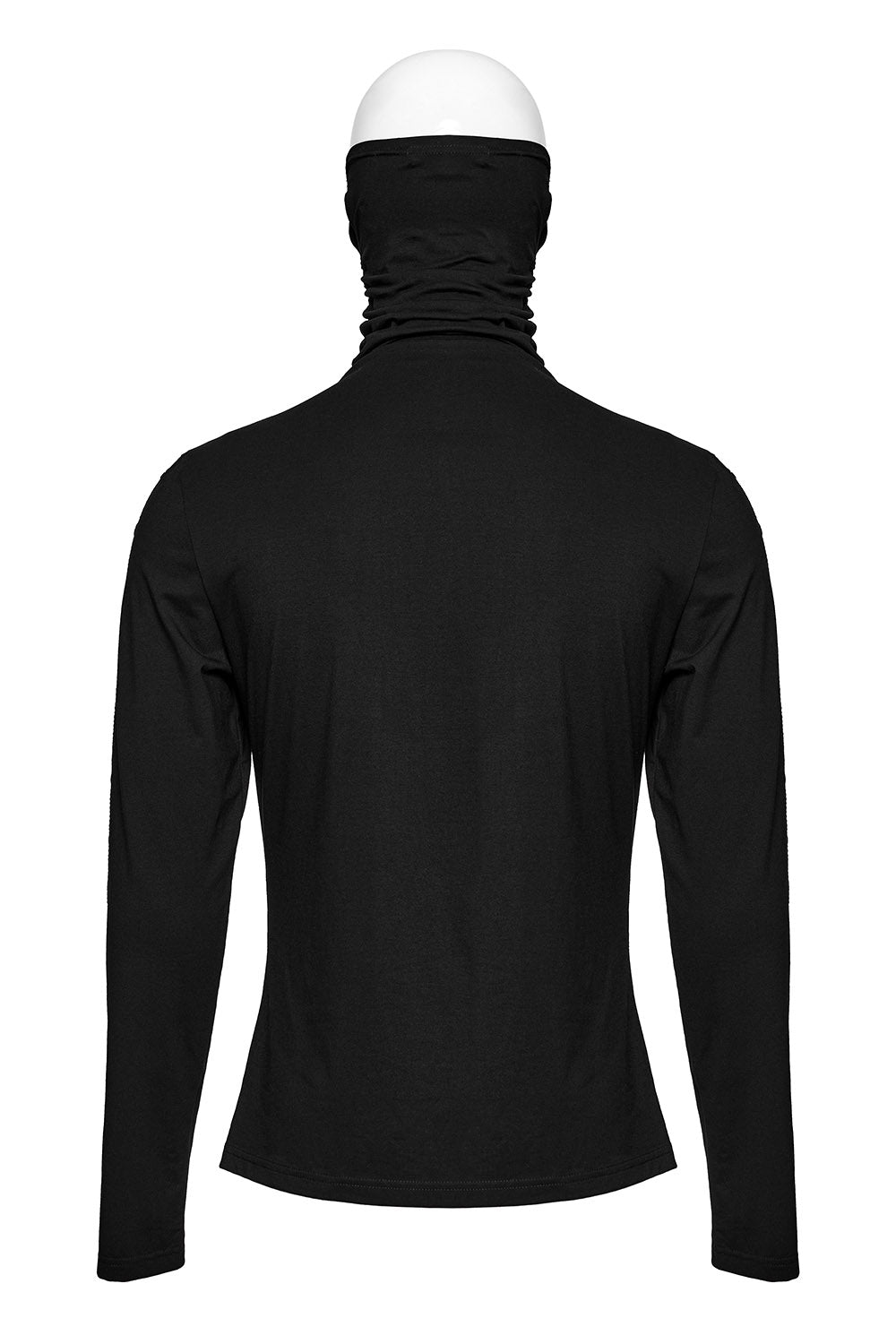 mens gothic long sleeve masked shirt