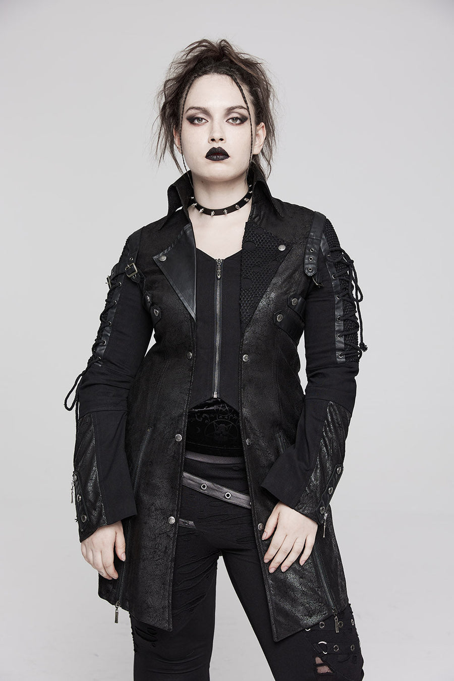 Cyberpunk Sabbath Coat [WOMENS] - womens outerwear - VampireFreaks - Punk Rave