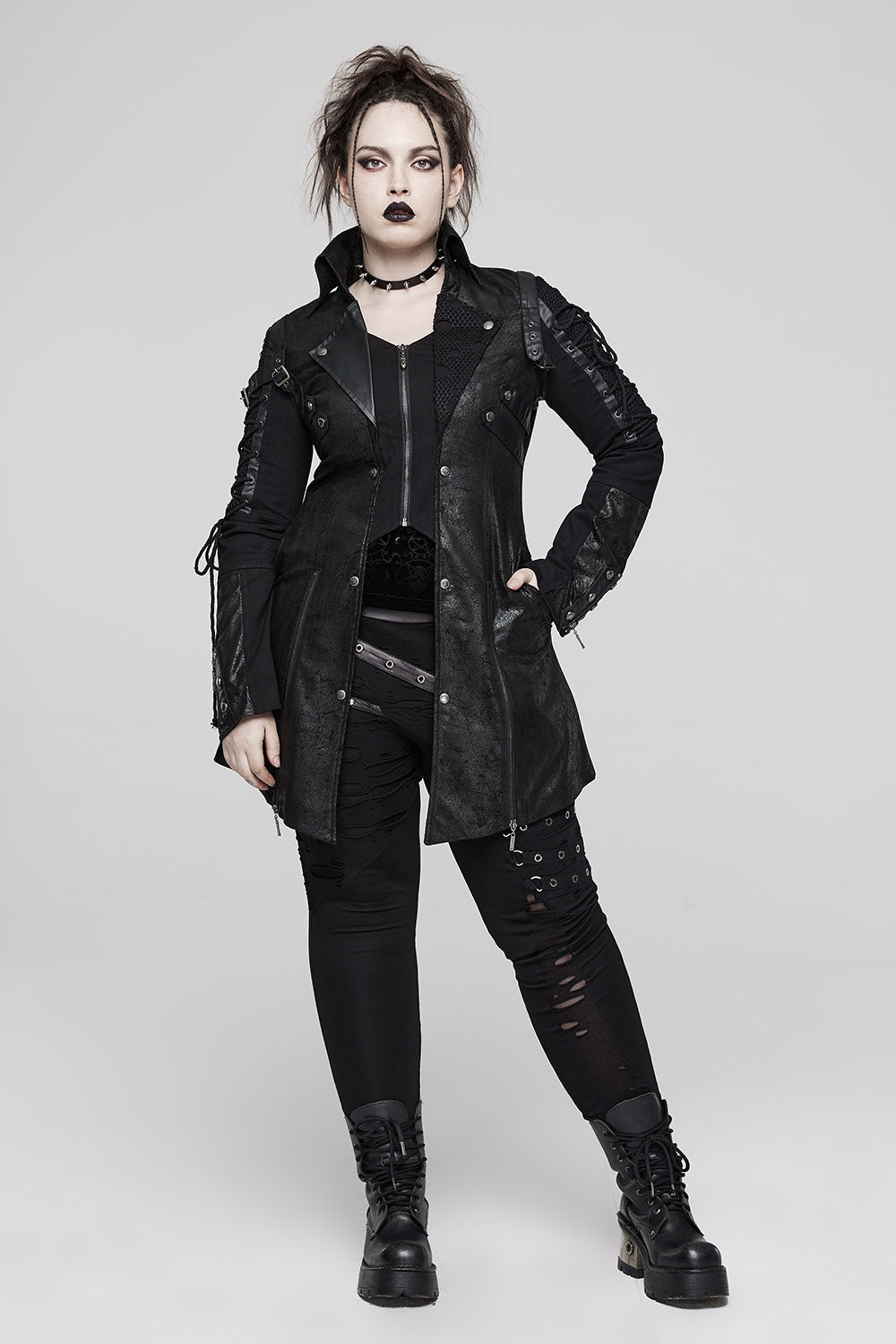 Cyberpunk Sabbath Coat [WOMENS] - womens outerwear - VampireFreaks - Punk Rave