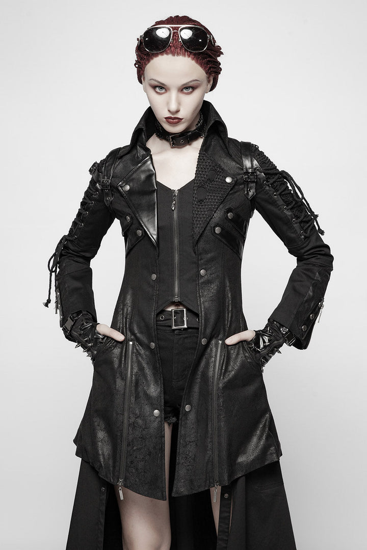 Cyberpunk Sabbath Coat [WOMENS] - womens outerwear - VampireFreaks - Punk Rave